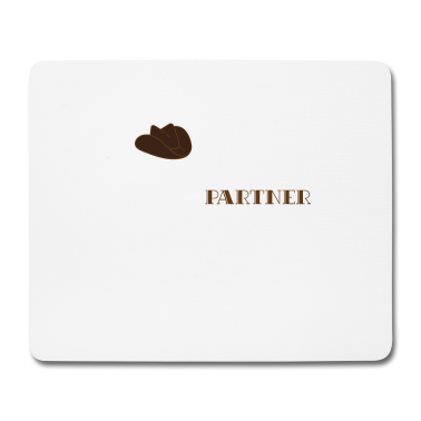 Partner Mousepad - Funny & Cute Partner Tshirt Design Howdy Partner