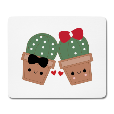 Partner Mousepad - Kaktus Partnerlook Valentinstag Geschenk Partner
