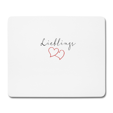 Partner Mousepad - Lieblings Herz Herzchen Partner Valentinstag
