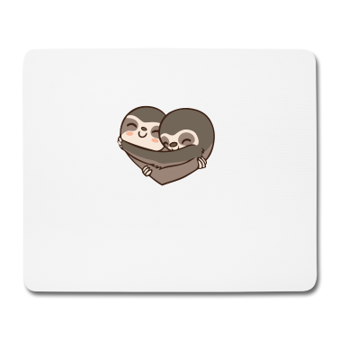 Partner Mousepad - Sloth - Faultier - Paar - Geschenk - Partner