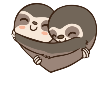 Motiv Sloth - Faultier - Paar - Geschenk - Partner