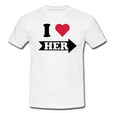 Partnerlook T-Shirt - I love her (rechts)