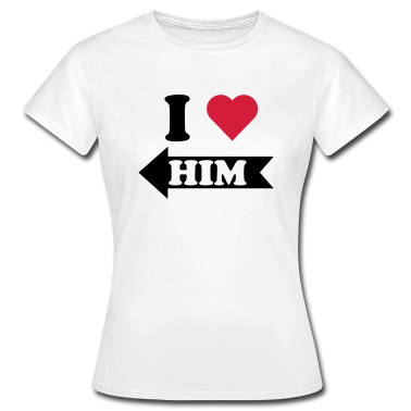 Partnerlook T-Shirt - I love him (links)