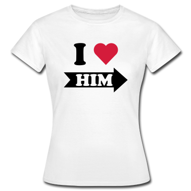 Partnerlook T-Shirt - I love him (rechts)
