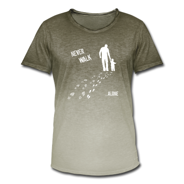 Partnerlook T-Shirt - VATER & SOHN NEVER WALK ALONE