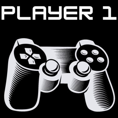 Motiv Herren Partnerlook Vater Sohn Shirt Gamer Player 1