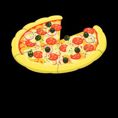 Motiv Eltern Kind Partnerlook Pizza Stück