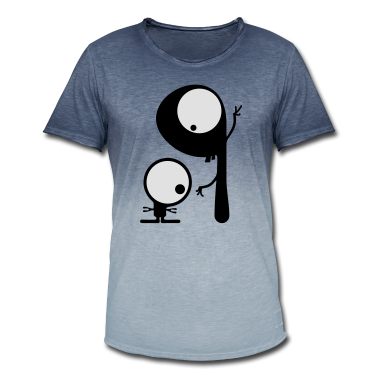 Partnerlook T-Shirt - Alienfamilie - Alien Vater und Sohn