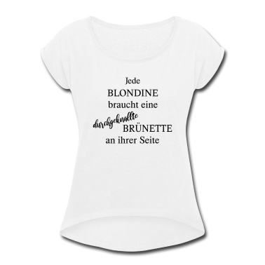 Partnerlook T-Shirt - Blodine braucht Brünette