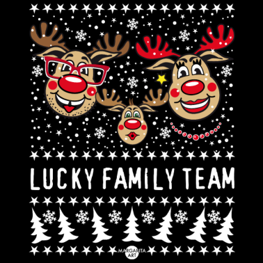 Motiv 93 LUCKY FAMILY TEAM Papa Mama 1 Kind Winter