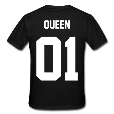 Partnerlook T-Shirt - QUEEN WEIß