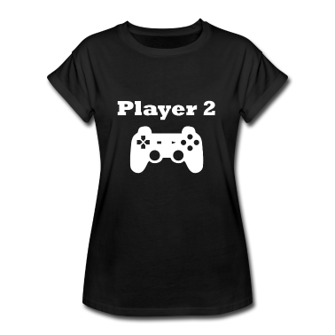 Partnerlook T-Shirt - Gaming Player 2 Controller Geschenk