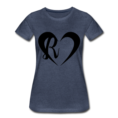Partnerlook T-Shirt - Herz mit Buchstabe R