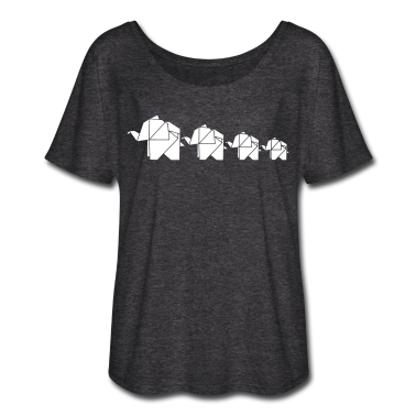 Partnerlook T-Shirt - Origami Elefant Familie Familienshirt Partnerlook