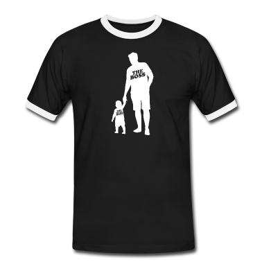 Partnerlook T-Shirt - The Boss the Real Boss Papa Sohn Partnerlook