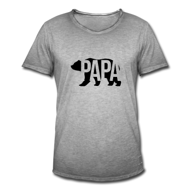 Partnerlook T-Shirt - Papa Bear Vater Vatertag Geschenk