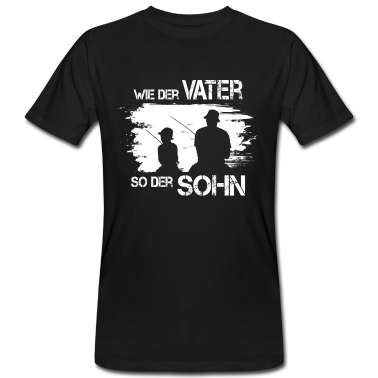 Partnerlook T-Shirt - Wie Der Vater So Der Sohn Angler Fischer Rute