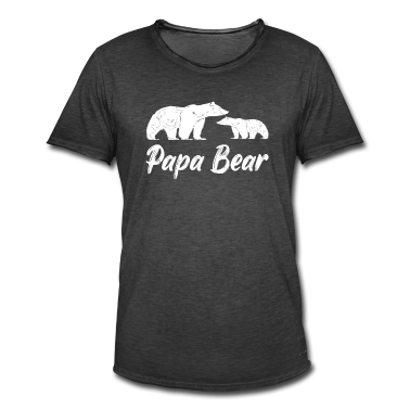 Partnerlook T-Shirt - Papa Bear Vater Vatertag Geschenk