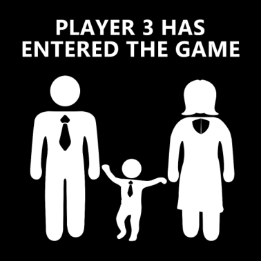 Motiv Spieler 3 hat das Spiel betreten Familien Design