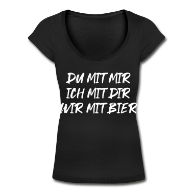Partnerlook T-Shirt - Du mit mir Ich mit Dir Wir mit Bier
