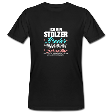 Partnerlook T-Shirt - Ich Bin Stolzer Bruder Einer Schwester T-Shirt