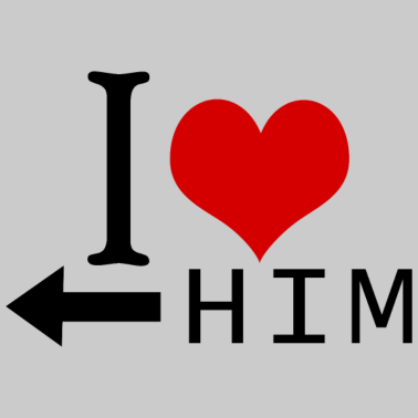 Motiv I LOVE HIM - Partnerlook!