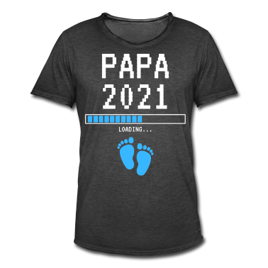 Partnerlook T-Shirt - Papa 2021 werdender Vater Baby Geschenk
