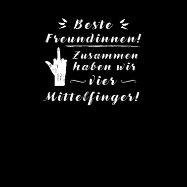 Motiv Beste Freundinnen Partnerlook Mittelfinger Frech