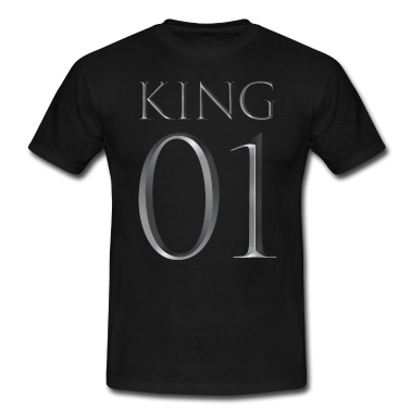 Partnerlook T-Shirt - Valentinstag King - Qeen KING 11 Silver