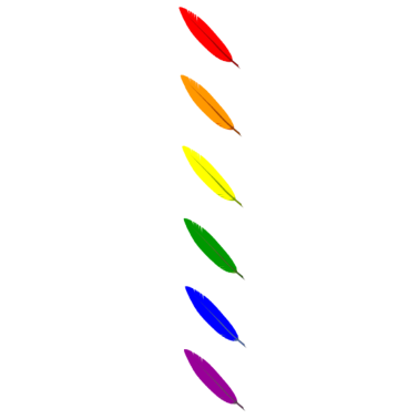 Motiv CSD LGBT Regenbogen Feder schwul lesbisch T-Shirt