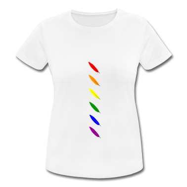 Partnerlook T-Shirt - CSD LGBT Regenbogen Feder schwul lesbisch T-Shirt