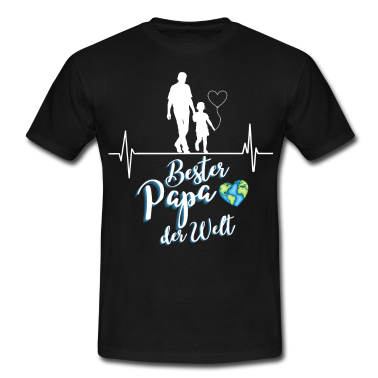 Partnerlook T-Shirt - Vater Tochter mit Herzschlag Partnerlook Vatertag