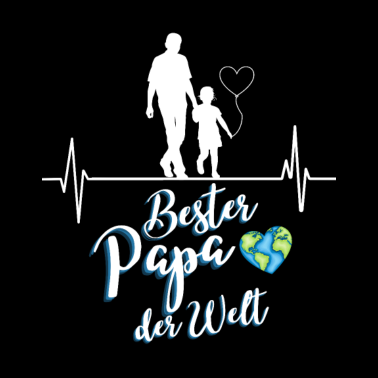 Motiv Vater Tochter mit Herzschlag Partnerlook Vatertag