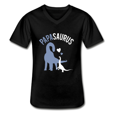 Partnerlook T-Shirt - Papasaurus Vatertag Papa Vater Sohn Geburtstag