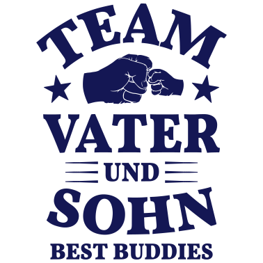 Motiv Vater und Sohn Team Kumpel beste Freunde Faust