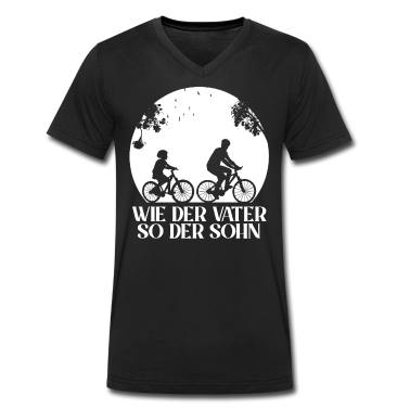 Partnerlook T-Shirt - Fahrrad Wie der Vater so der Sohn Partnerlook