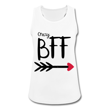 Partnerlook Tank Top - BFF Crazy Pfeil rotes Herz Partnerlook Partner T.2