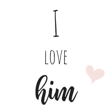 Motiv i love him Partnerlook