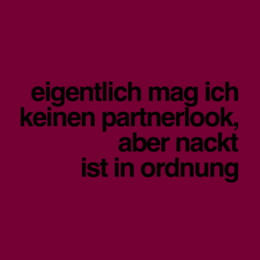 Motiv Partnerlook nur ohne Kleider