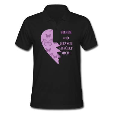 Partnerlook Poloshirt - partnerlook liebe herz schmetterlinge