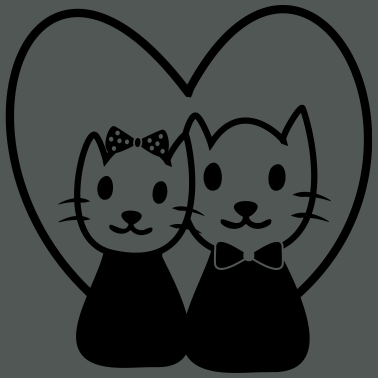 Motiv CAT IN LOVE Paare Partnerlook