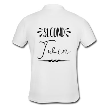 Partnerlook Poloshirt - Zweiter Zwilling - Partnerlook Geschwister