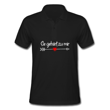 Partnerlook Poloshirt - Valentinstag Partnerlook sie gehört zu mir