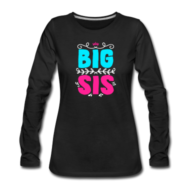 Partnerlook Langarmshirt - Big Sis Design für die Große Schwester Partnerlook