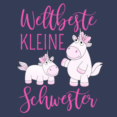 Motiv Weltbeste Kleine Schwester Einhorn Mädchen pink