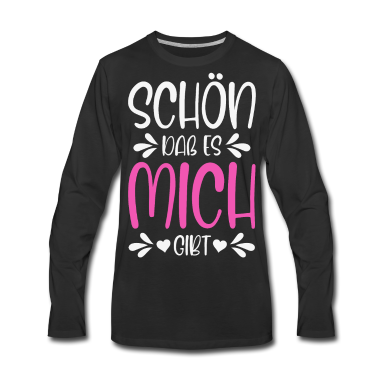 Partnerlook Langarmshirt - Schön daß es mich gibt Lustiger Spruch Geschenk