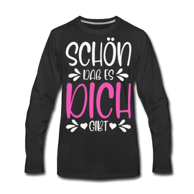 Partnerlook Langarmshirt - Schön daß es dich gibt Lustiger Spruch Geschenk