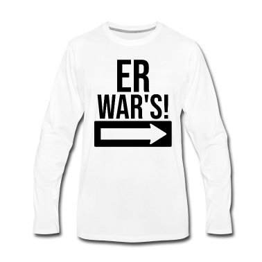 Partnerlook Langarmshirt - Er war's Partnerlook