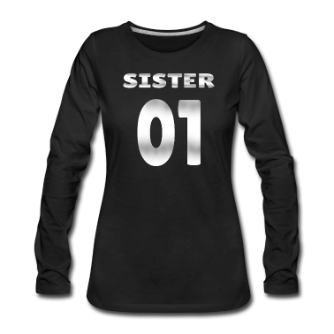 Partnerlook Langarmshirt - schwester partnerlook