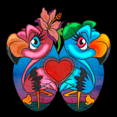 Motiv Flamingo Paar Partnerlook